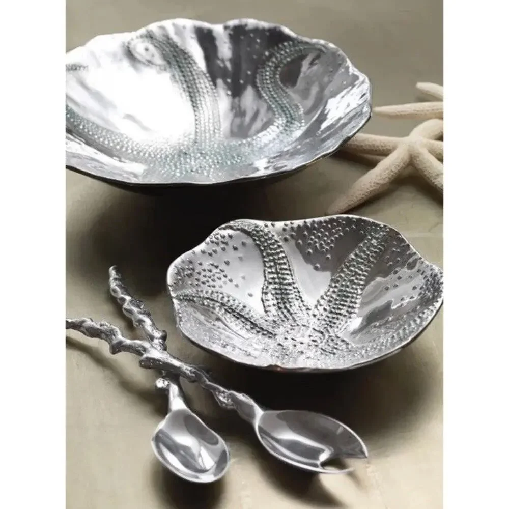 Mariposa Seaside Aqua Oceanus Octopus Aluminum Bowl 8 Coastal Beach Decor